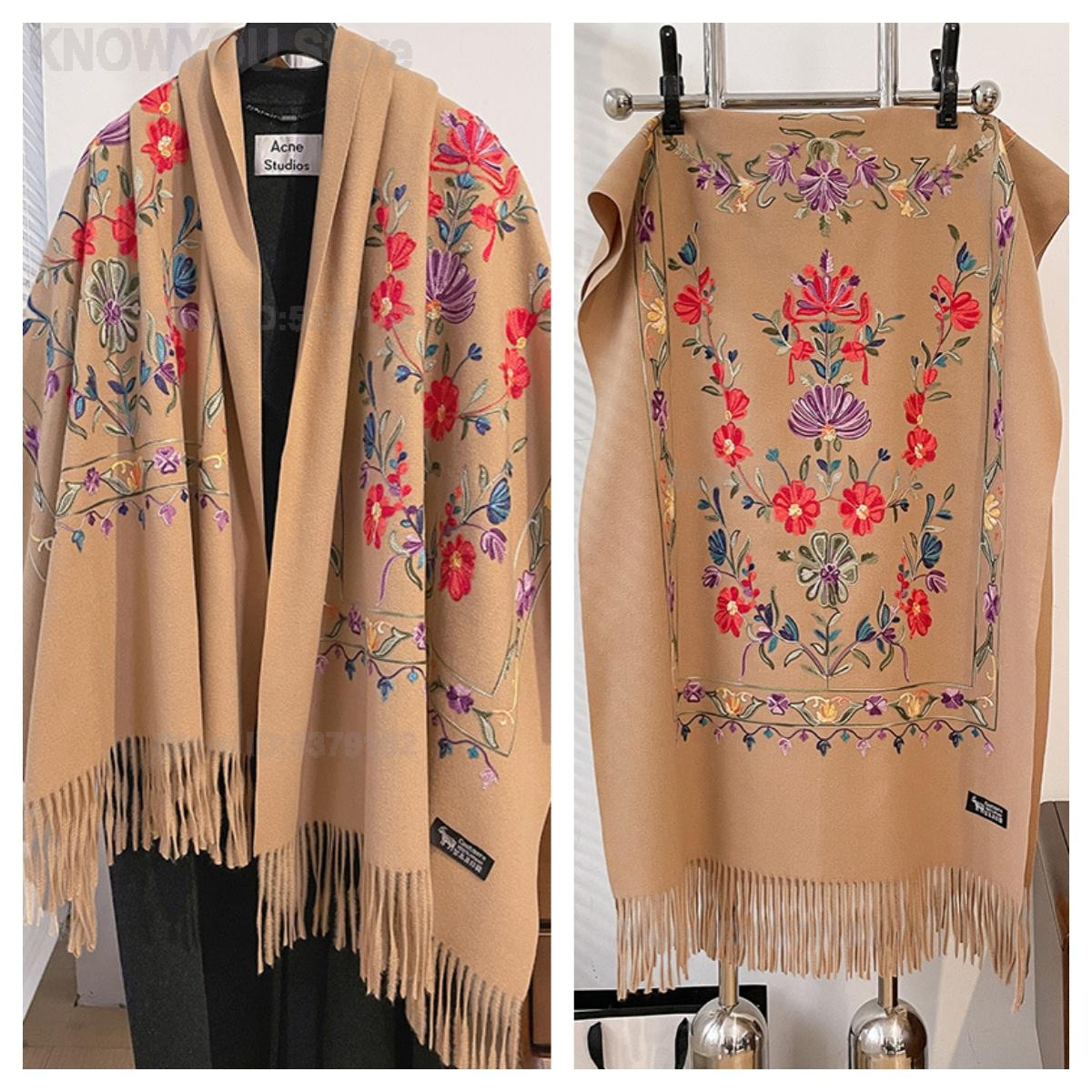Go Ethnic Fashion - Women Retro Floral Embroidery Double Sided