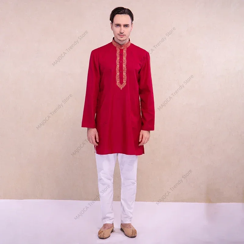 Kurta Men Cotton - Indian Dress for Men Kurtas Shirt