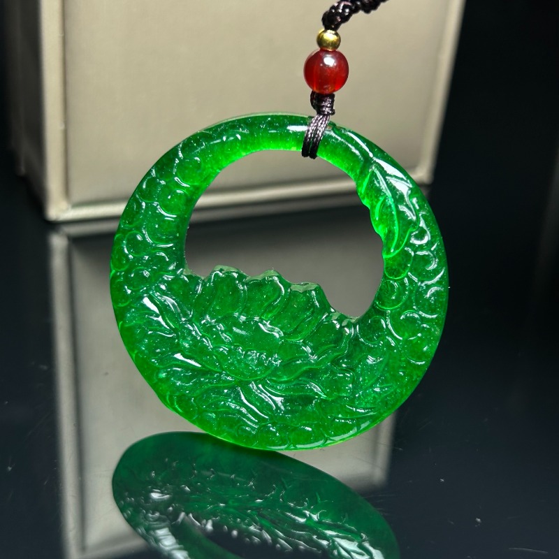Ethnic Fashion Brand - Retro Exquisite Green Ethnic Style Round