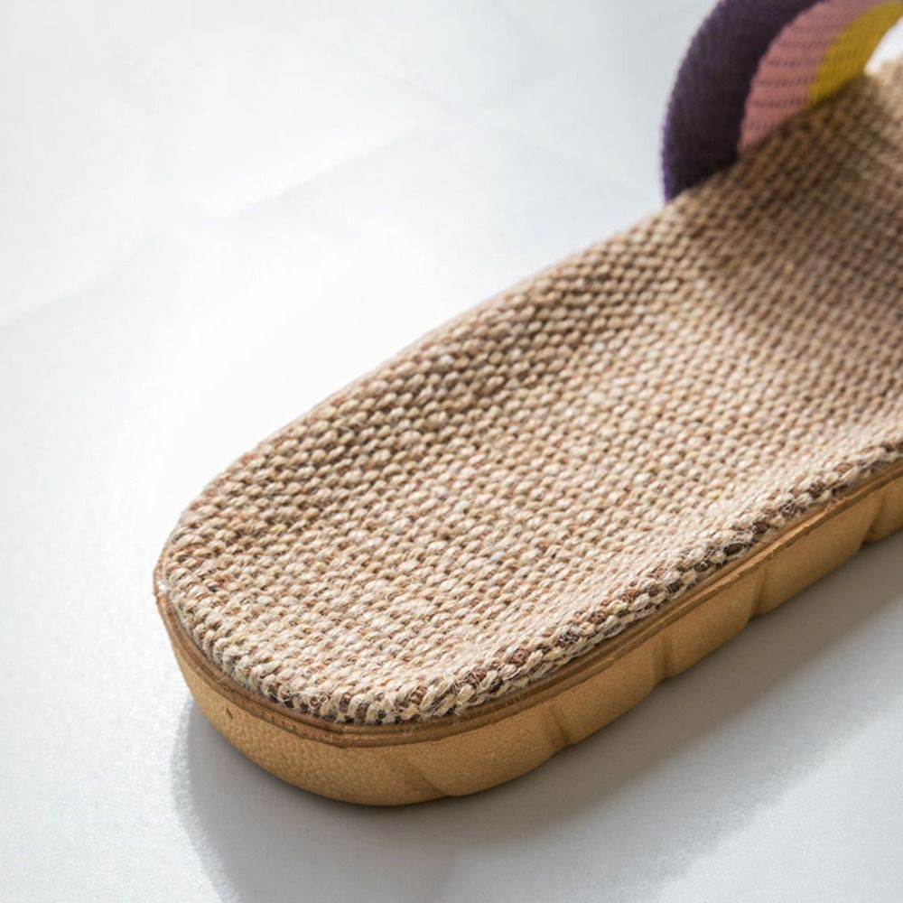 The Ethnic Fashion - Fashion Ethnic Style Linen Cross Slippers