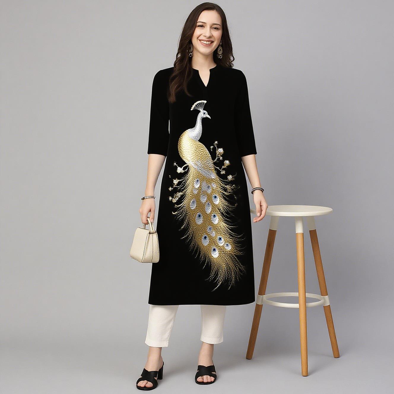 Peacock Women's Kurt Casual Fa - đánh giá và giá Ethnic Fashion Kurtis