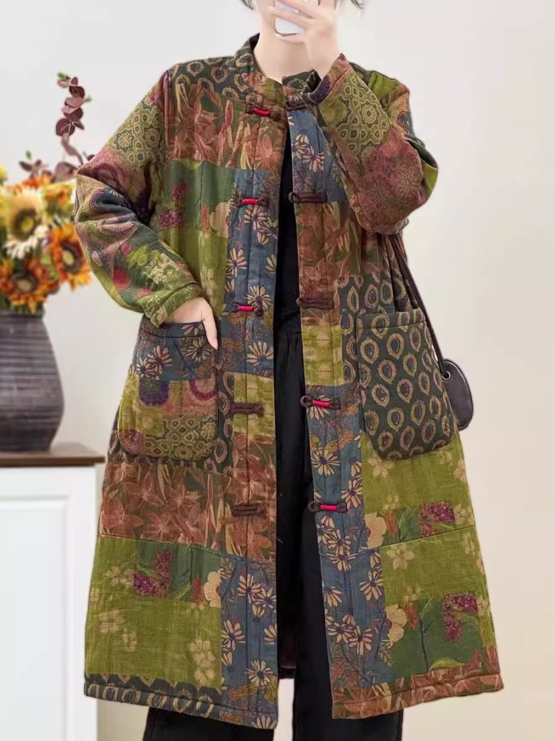Ethnic Style Retro Floral Plat - đánh giá và giá Winter Ethnic Fashion For Women