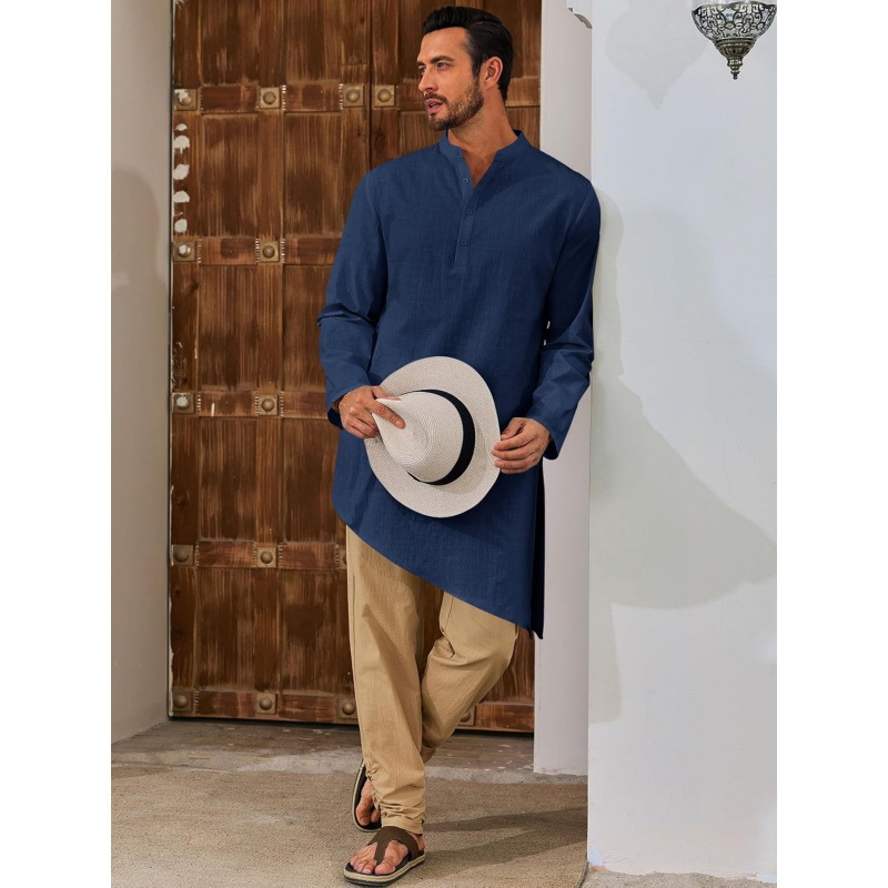 Mens Kaftan Robe Thobe Cotton  - đánh giá và giá Kurta Men Cotton