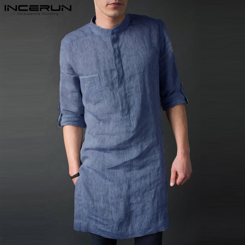 INCERUN Men's Long Sleeve Midi - đánh giá và giá Kurta Men Cotton