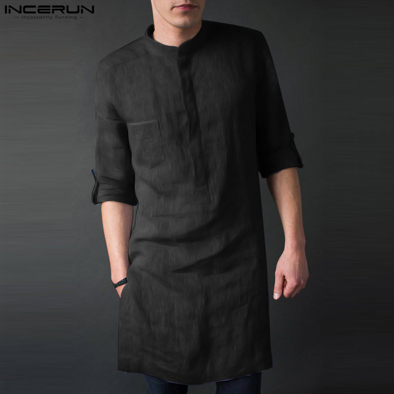 INCERUN Men's Long Sleeve Midi - đánh giá và giá Kurta Men Cotton