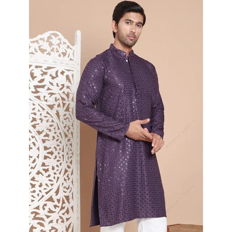 Indian Men's Kurta Tunic Cotto - đánh giá và giá Kurta Men Cotton