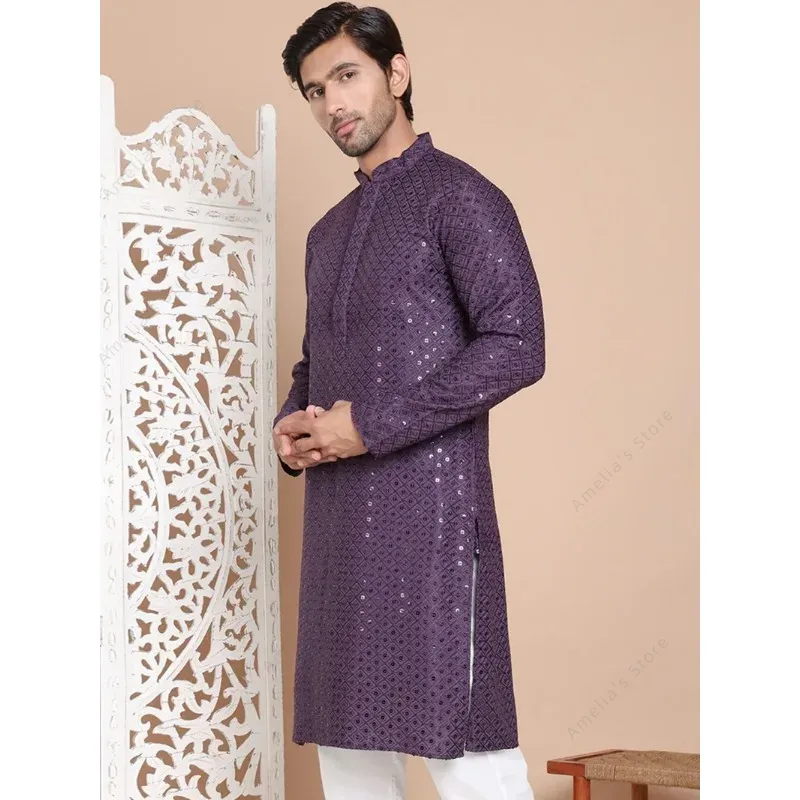 Indian Men's Kurta Tunic Cotto - đánh giá và giá Kurta Men Cotton