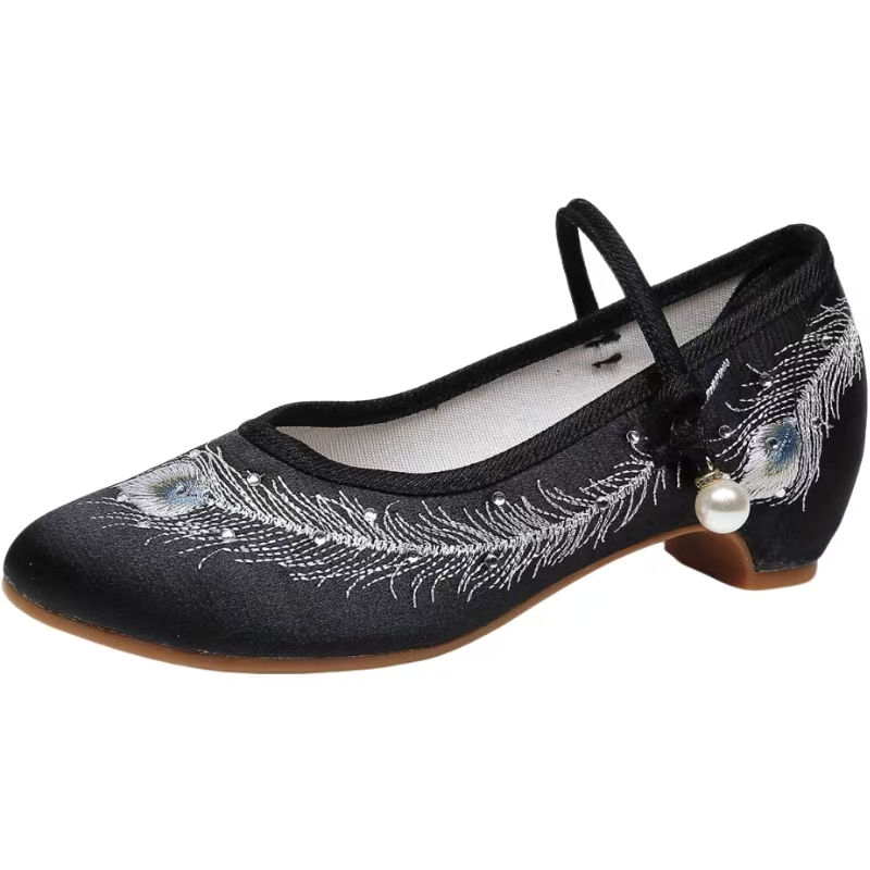 Women New Low Heel Silk Embroi - đánh giá và giá Ethnic Fabric