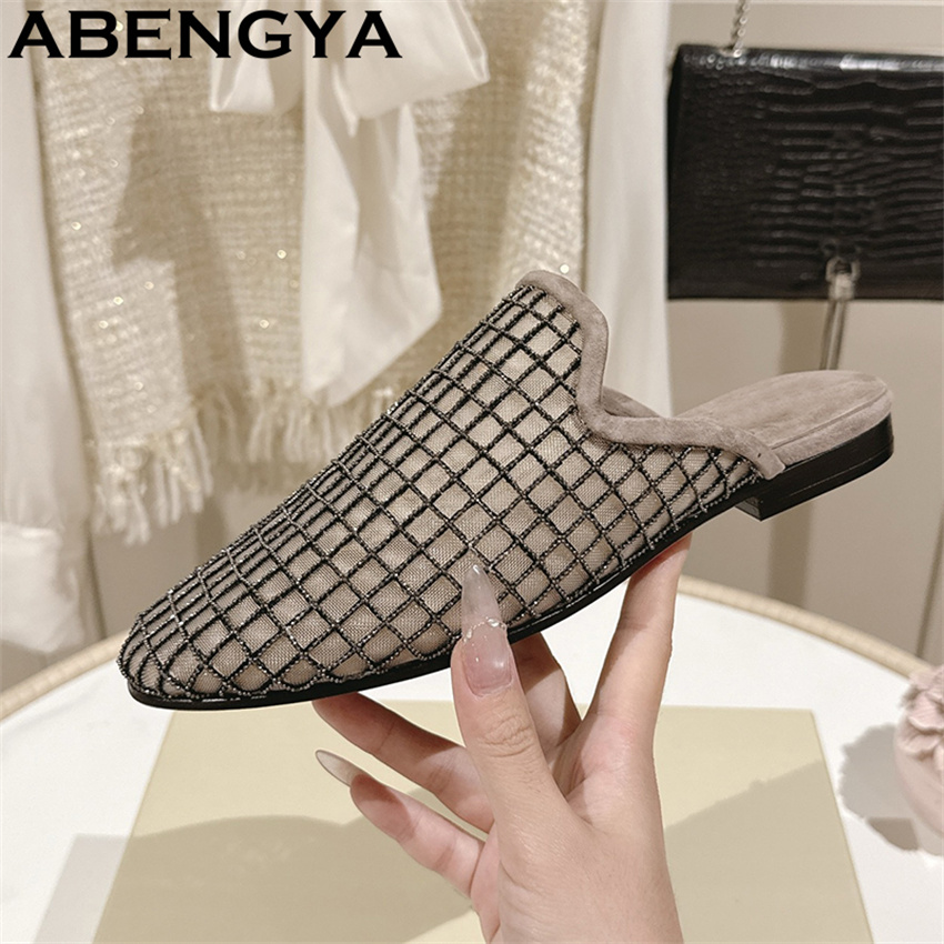 Shiny Lace Mesh Round Toe Flat - đánh giá và giá The Ethnic Fashion