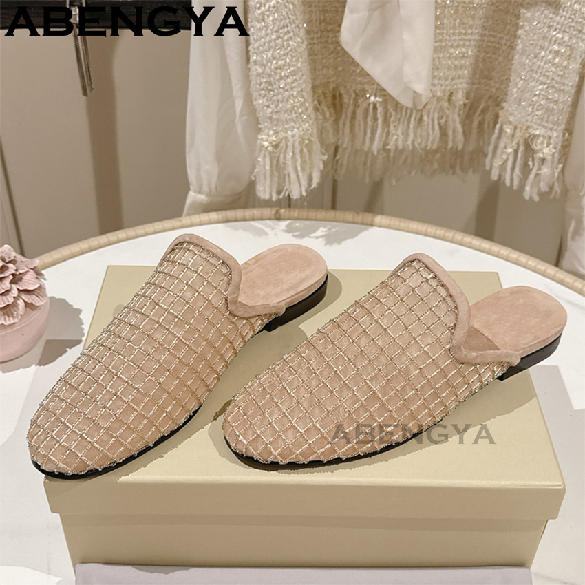Shiny Lace Mesh Round Toe Flat - đánh giá và giá The Ethnic Fashion