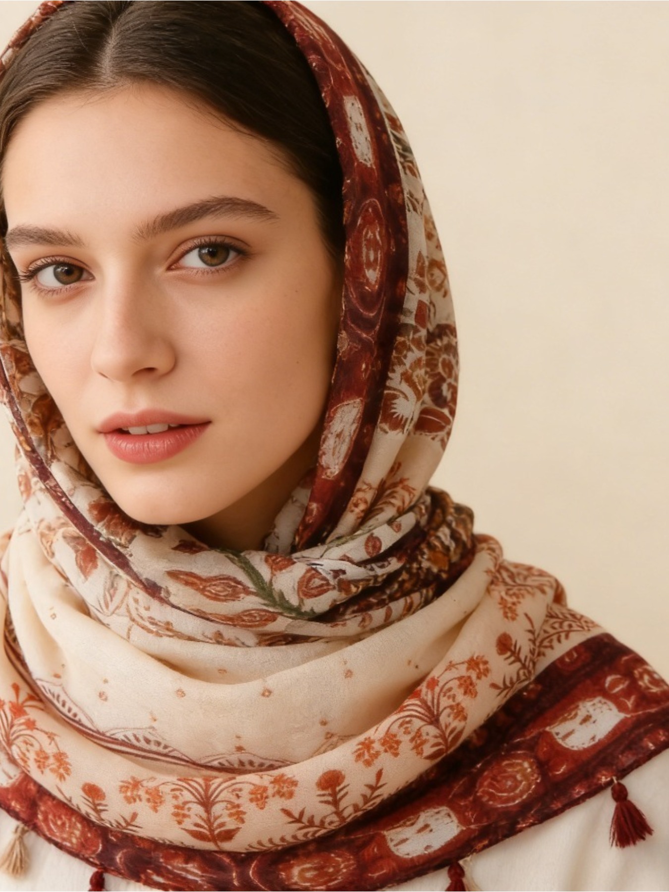 1Pc French retro printing atmo - đánh giá và giá Go Ethnic Fashion