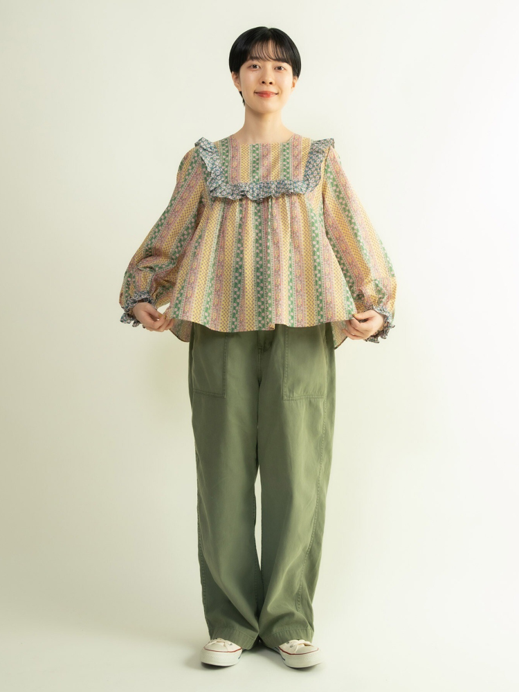Sweet Floral Print Shirt with  - đánh giá và giá Ethnic Fashion Brand