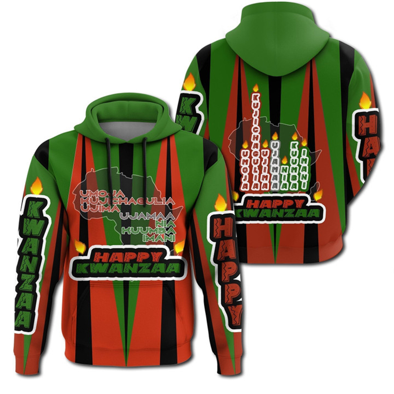 African Kwanzaa Hoodies 3D Pri - đánh giá và giá Y2K Ethnic Fashion