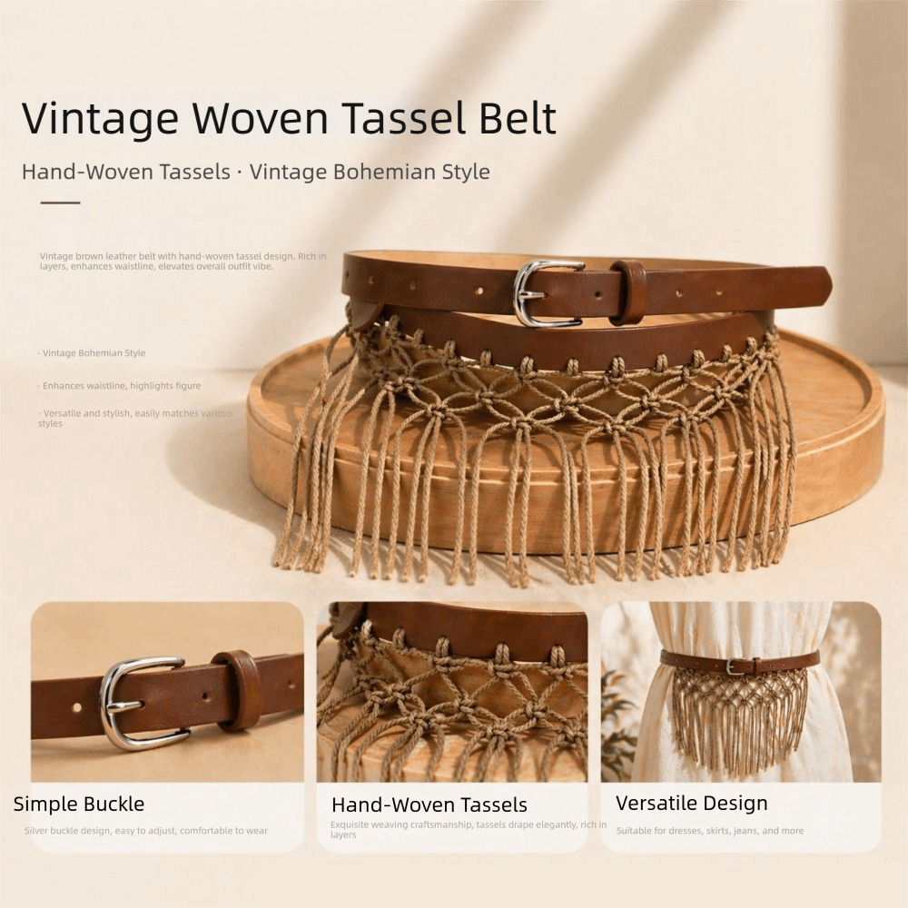 Casual Y2K Tassel Weave Waist  - đánh giá và giá Y2K Ethnic Fashion