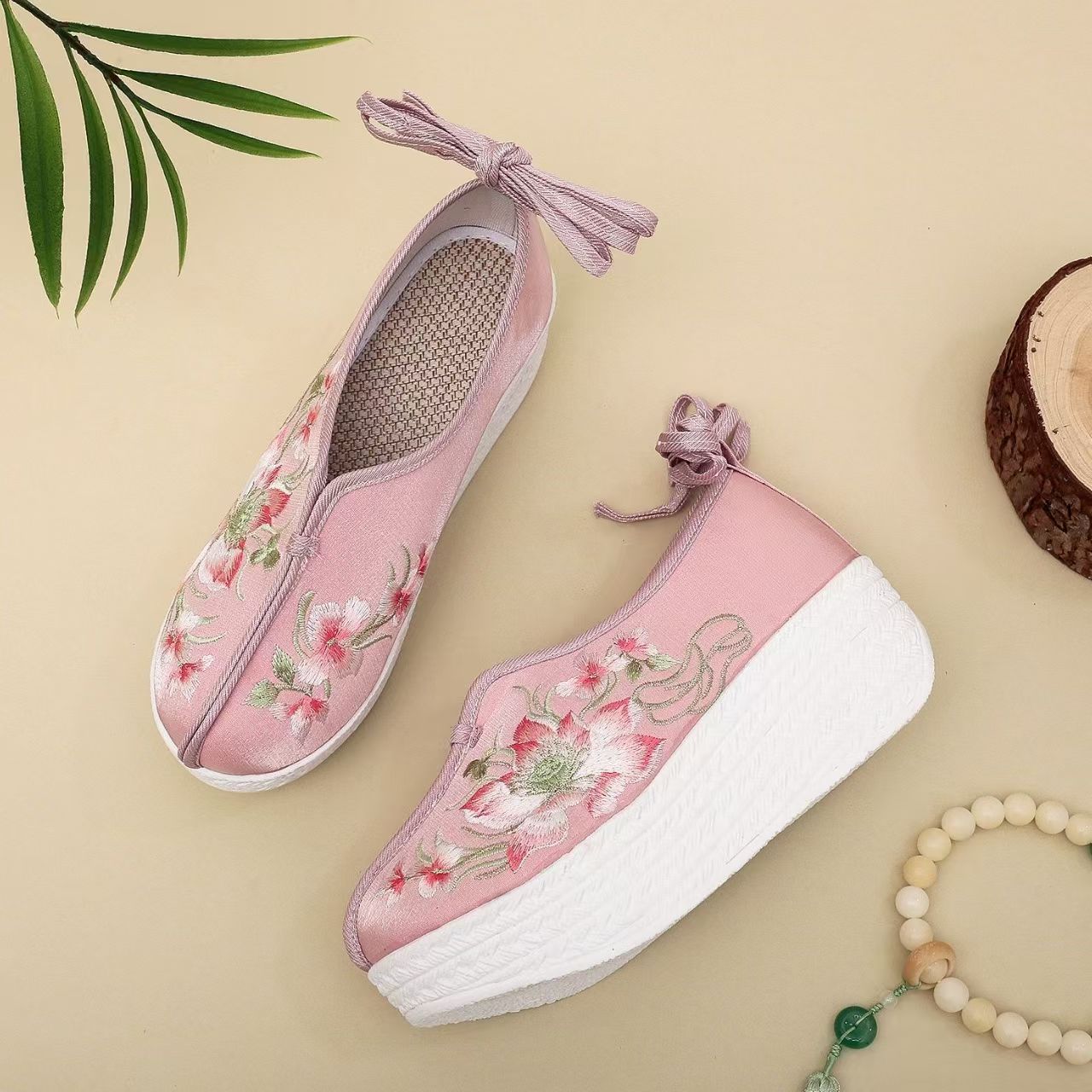 Woman Ethnic Style Wedges Embr - đánh giá và giá Ethnic Fabric