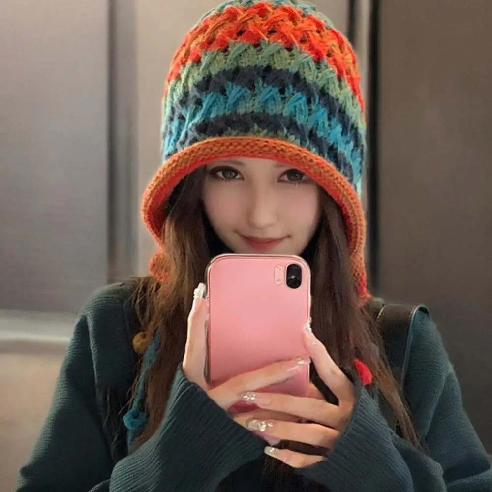 Fashion Rainbow Striped Knitte - đánh giá và giá Winter Ethnic Fashion For Women