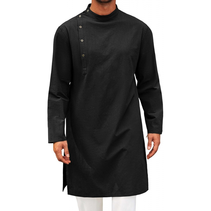 Mens Kaftan Thobe Robe Long Sl - đánh giá và giá Kurta Men Cotton