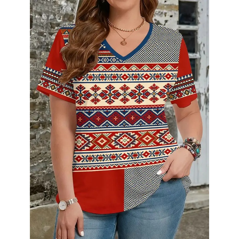 Ethnic style t-shirts with 3D  - đánh giá và giá Y2K Ethnic Fashion