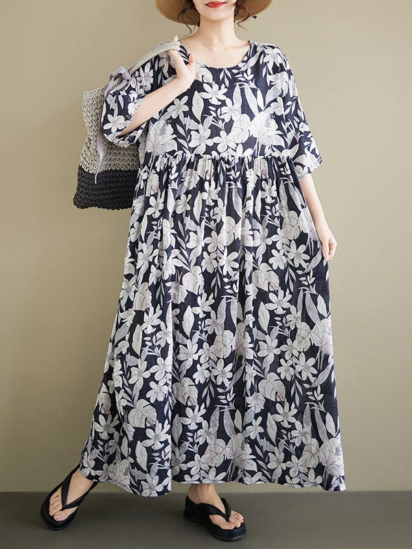 Summer New plus Size round Nec - đánh giá và giá Ethnic Style Dresses