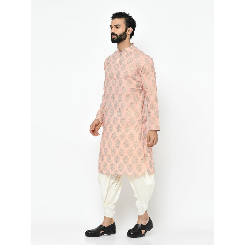 Mens Kurta - Printed Cotton Bl - đánh giá và giá Kurta Men Cotton