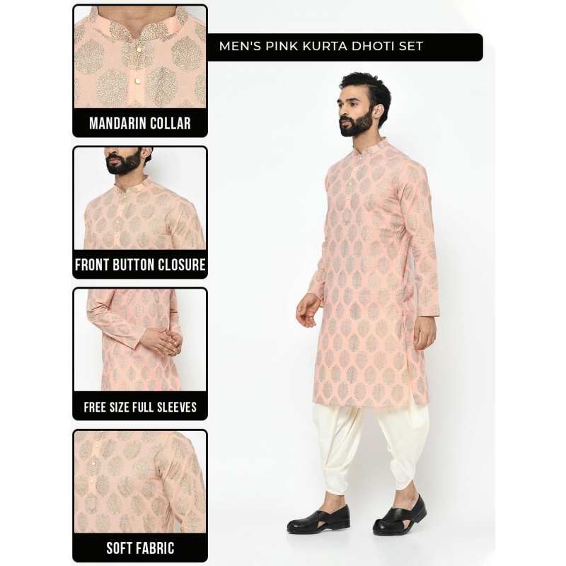 Mens Kurta - Printed Cotton Bl - đánh giá và giá Kurta Men Cotton