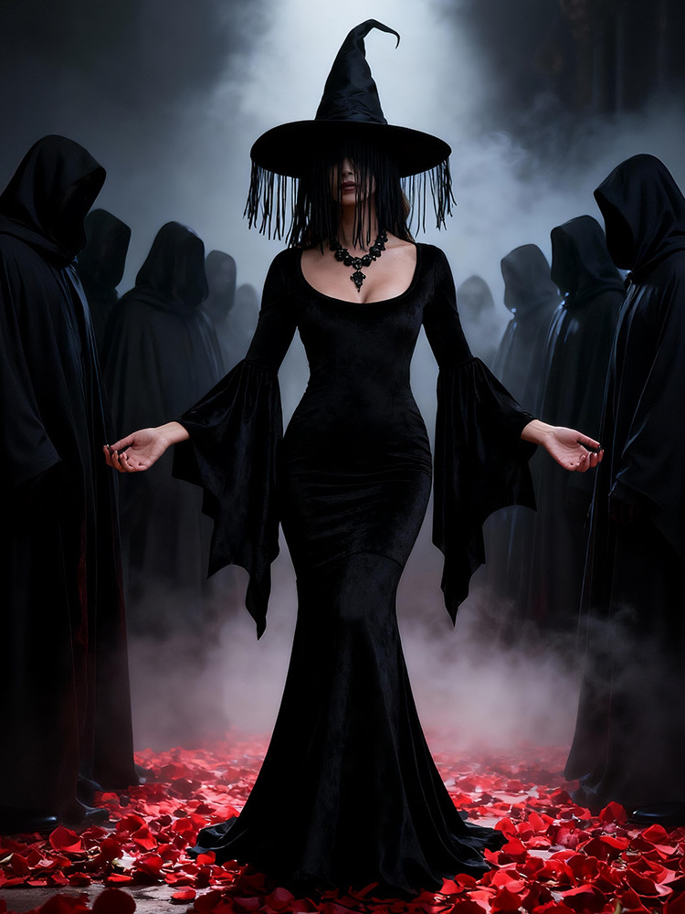 Gothic Style Long Dress Hallow - đánh giá và giá Ethnic Style Dresses