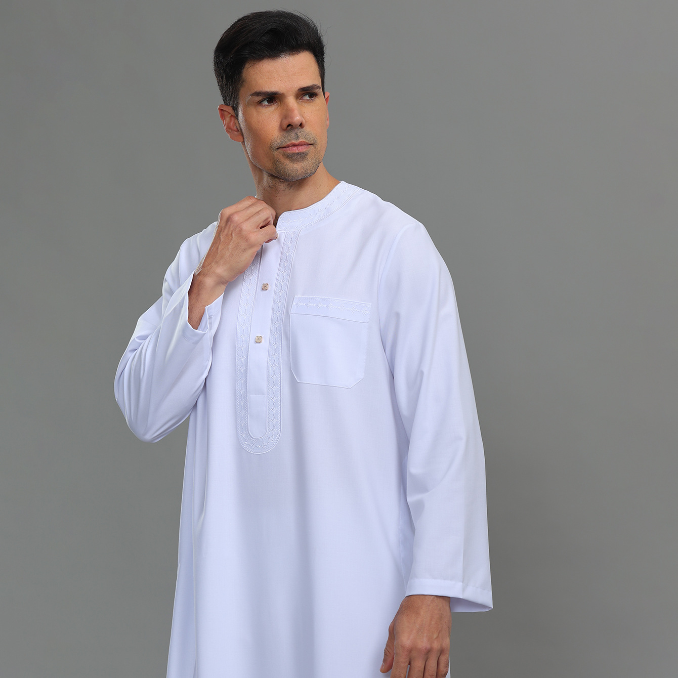 Mens Kaftan Thobe Button Down  - đánh giá và giá Kurta Men Cotton