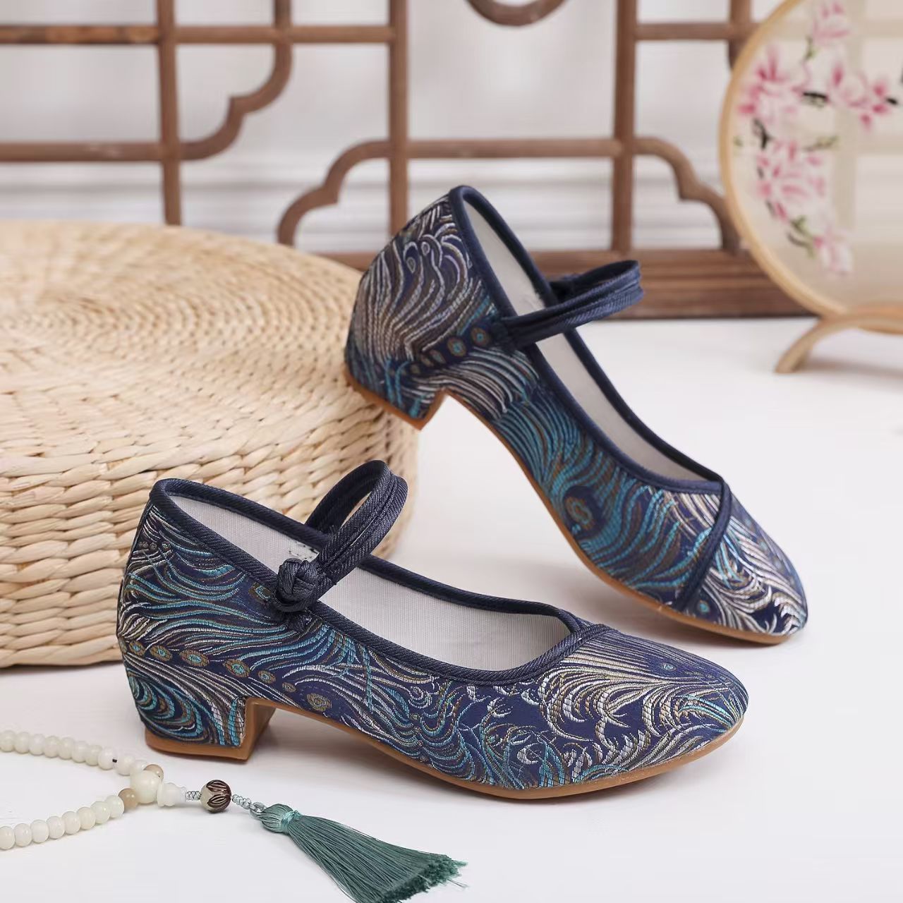 2026 Women New Block Heel Silk - đánh giá và giá Ethnic Fabric