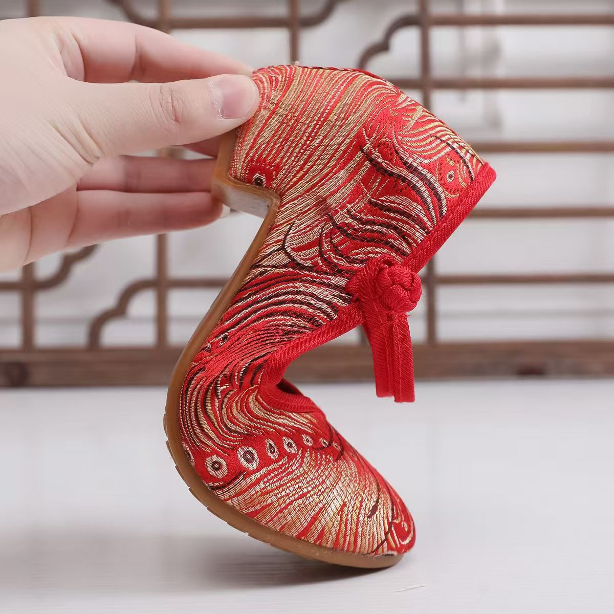 2026 Women New Block Heel Silk - đánh giá và giá Ethnic Fabric