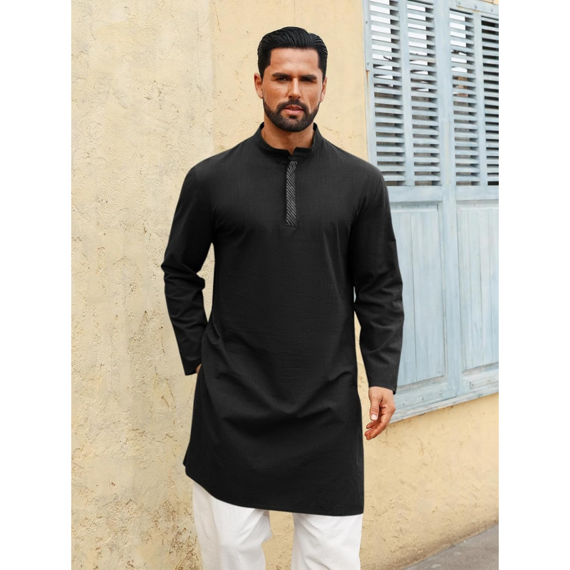 Mens Kaftan Thobe Long Sleeve  - đánh giá và giá Kurta Men Cotton