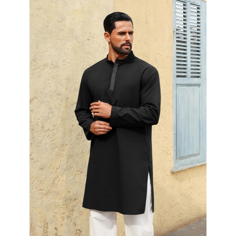 Mens Kaftan Thobe Long Sleeve  - đánh giá và giá Kurta Men Cotton