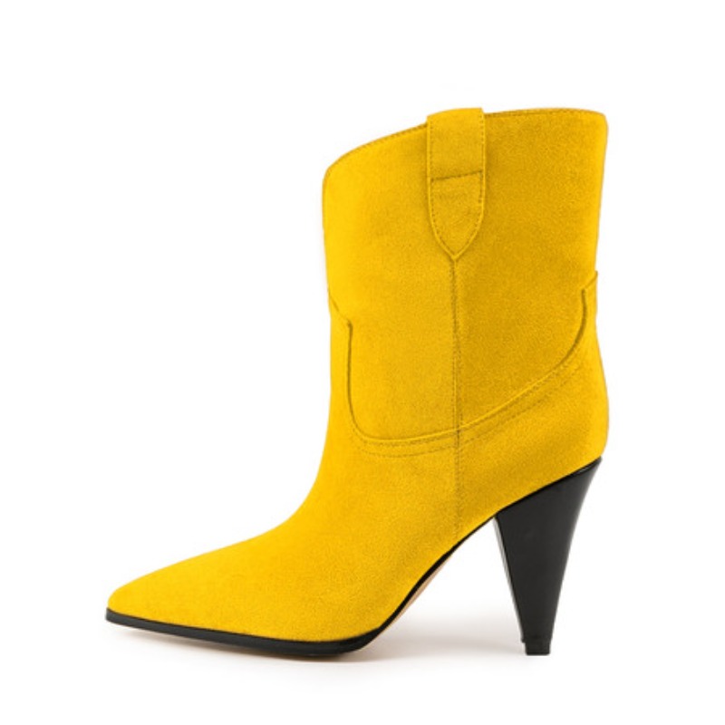Bicolor Spike Heels Pull On Fa - đánh giá và giá Winter Ethnic Fashion For Women