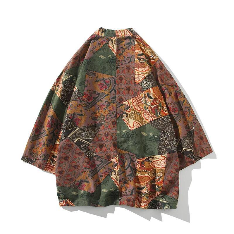 Ethnic Style Print Yukata Men  - đánh giá và giá Ethnic Fabric